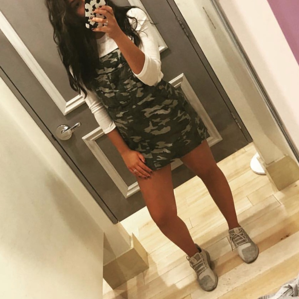 Camo overall dress